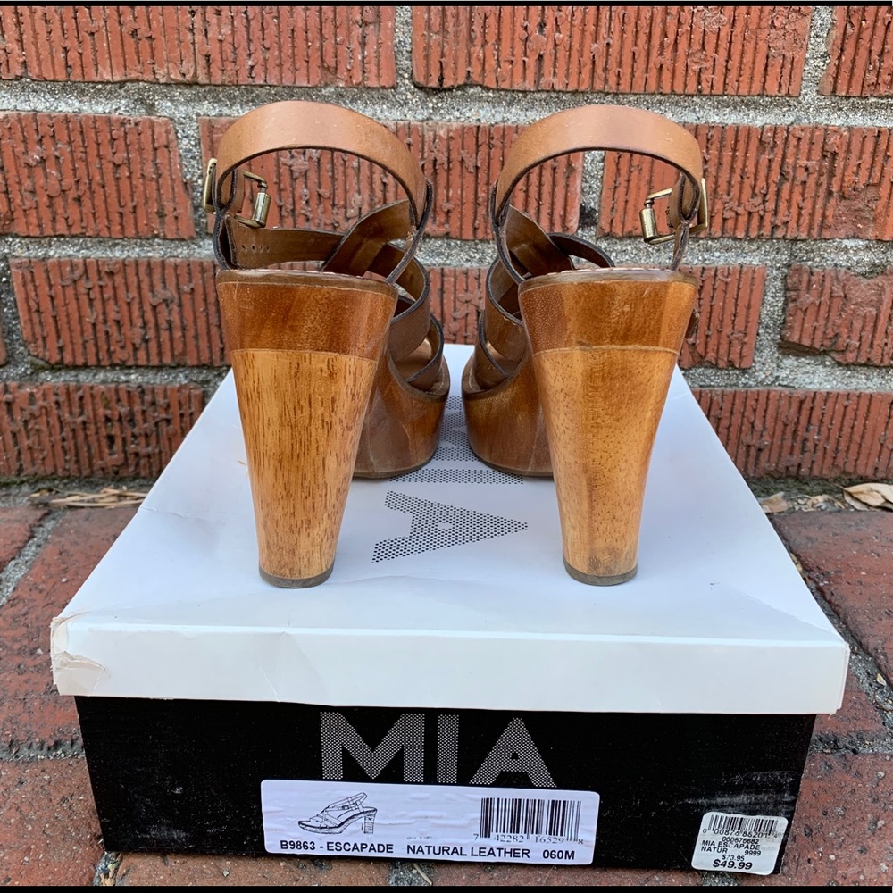 Mia brown high heeled sandals - Picture 3 of 5